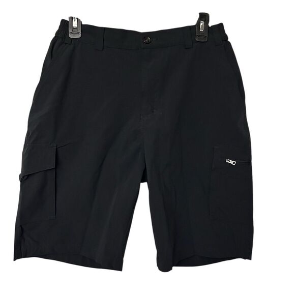 Nonwe Men's Quick Dry Cargo Shorts Black Size M Zipper Pockets Casual Medium - Picture 1 of 8